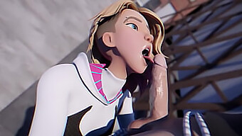 Experience The Ultimate Thrill With Spider-Gwen In This 3d Deepthroat Video